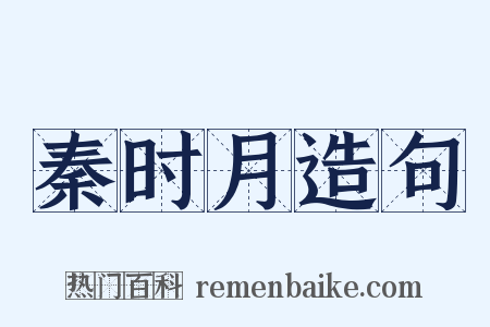 秦时月造句是什么意思的图片